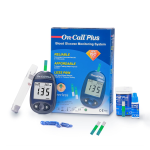 Acon Glucose Meter (On Call Plus Glucometer Machine with 10 Pieces Test Strips and 10 Lancets)