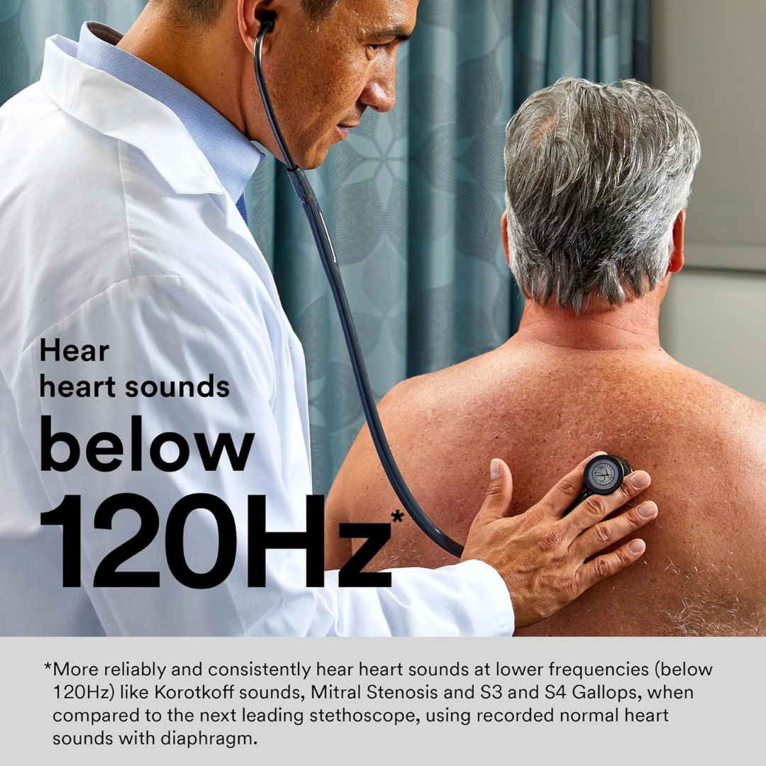 3M™ Littmann® Cardiology IV™ Diagnostic Stethoscope (Mirror-Finish Chestpiece and Stem, Black Tube, 6177) - Image 6