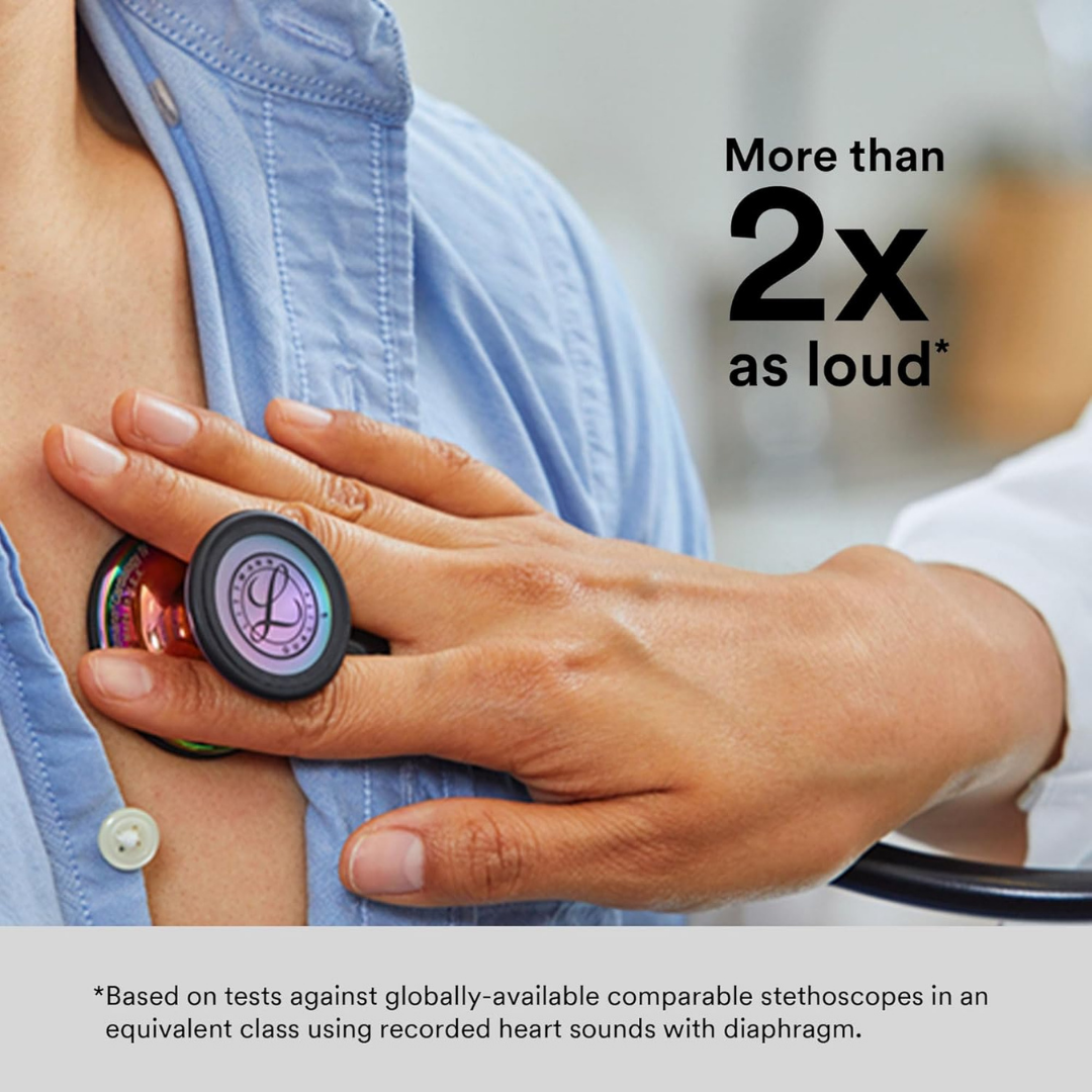 3M™ Littmann® Cardiology IV™ Diagnostic Stethoscope (Mirror-Finish Chestpiece and Stem, Black Tube, 6177) - Image 7