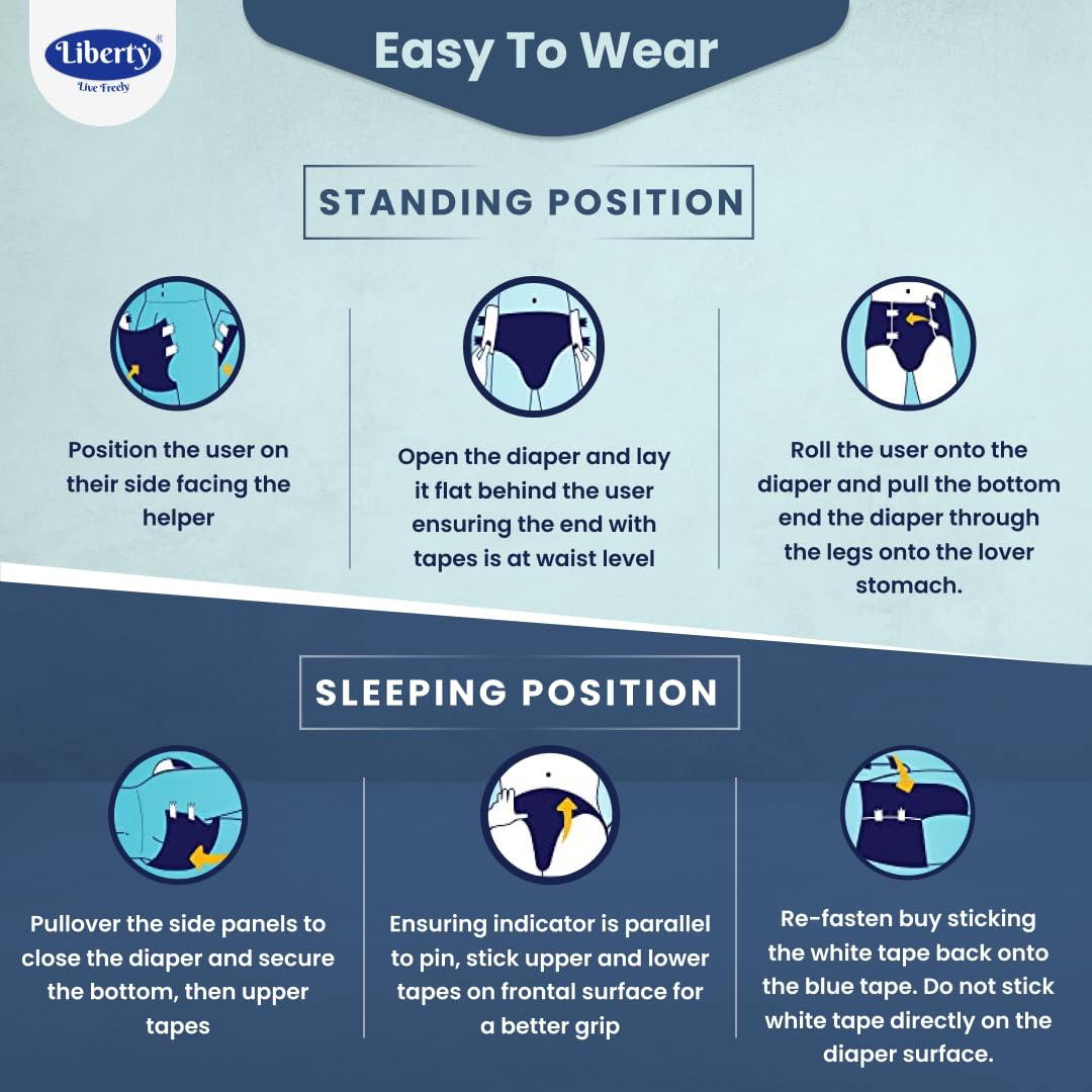 Liberty Eco Adult Diapers Tape Style - 10 counts - Image 8