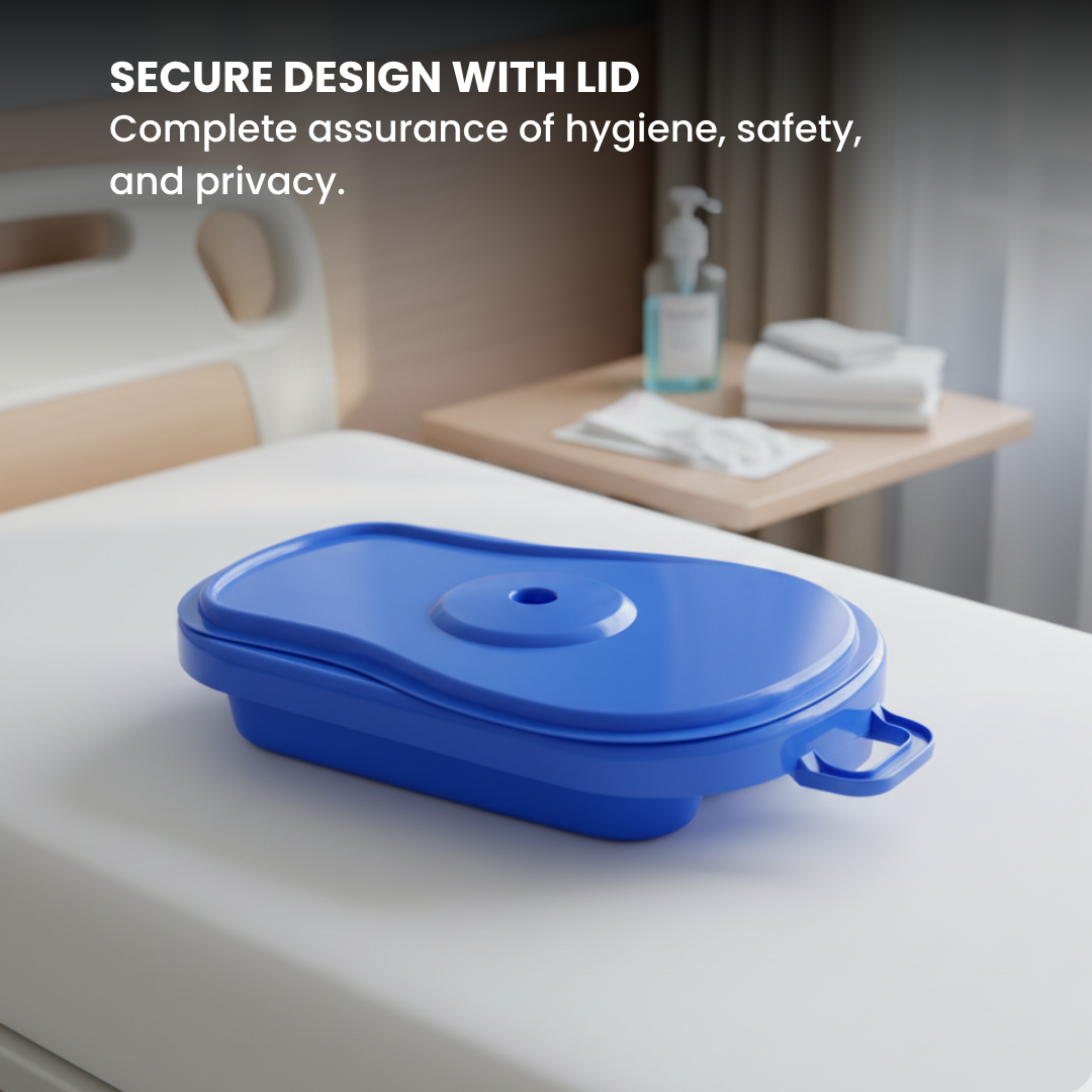 Plastic Bed Pan with Lid/Cover - Image 5