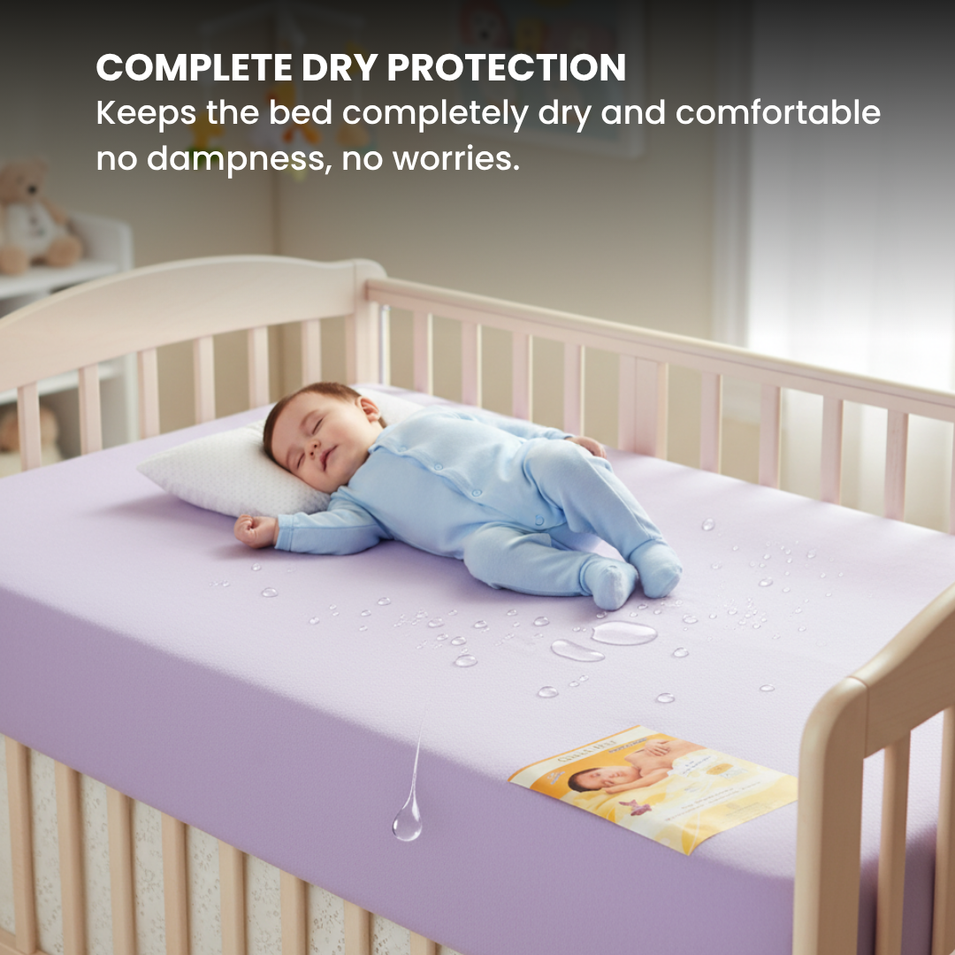 Quick Dry Plain Washable Dry Sheet/Bed Protector For Baby - Image 2