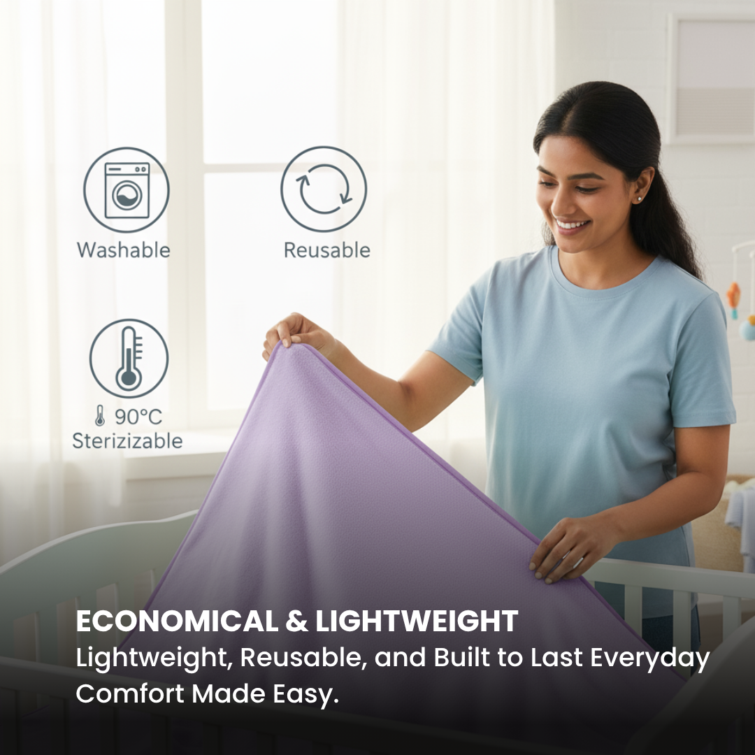 Quick Dry Plain Washable Dry Sheet/Bed Protector For Baby - Image 5