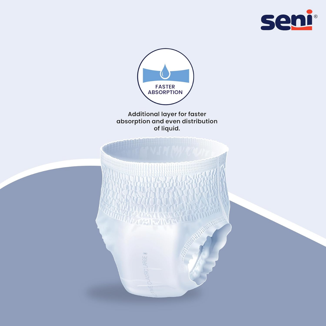 Seni Classic Adult Diaper Pants - 10 Pcs - Image 3