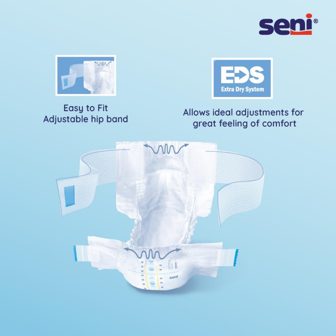 Seni Optima Super Breathable Hip Band Adult Diaper TAPE STYLE- 10 Pcs - Image 5