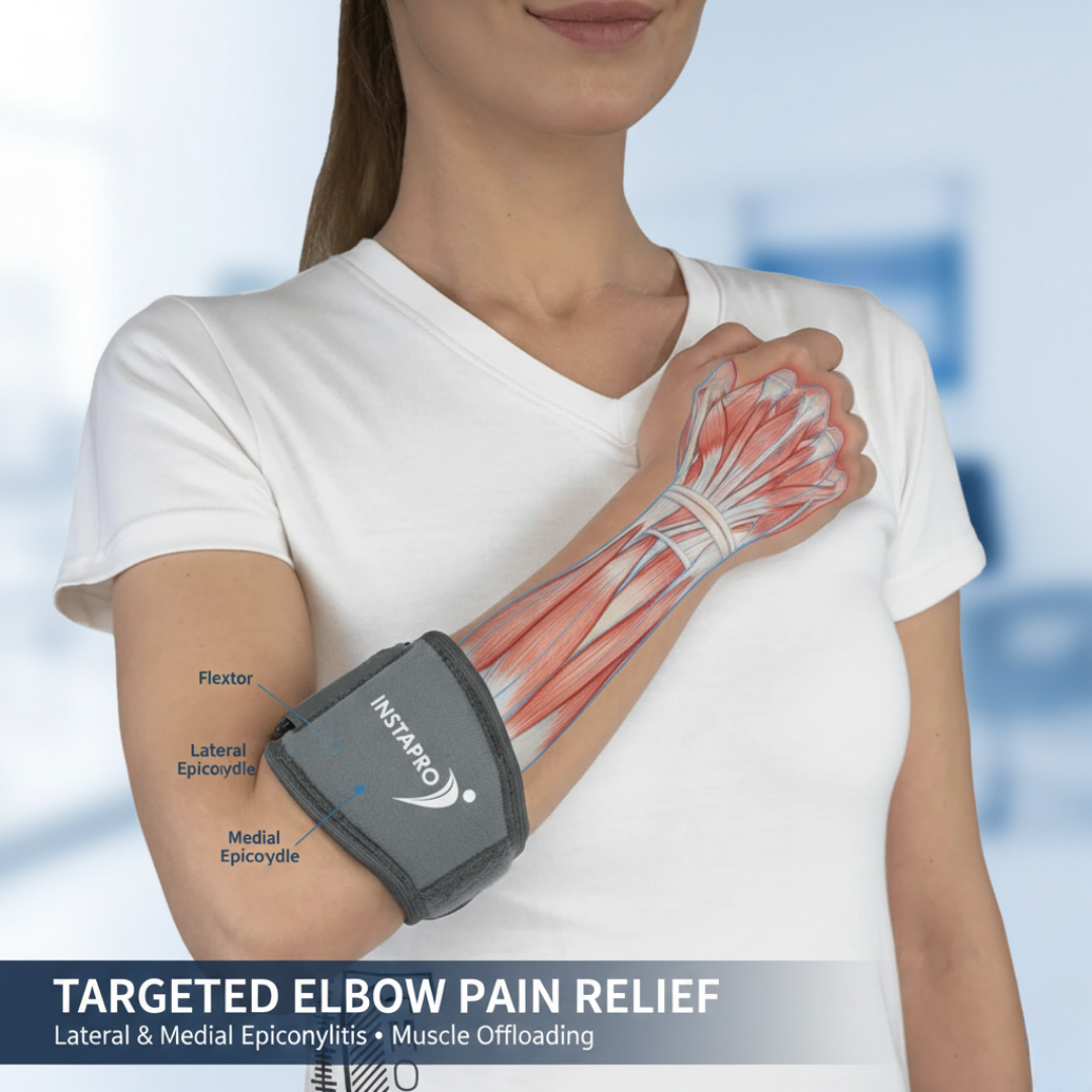 Instapro Tennis Elbow Support (F-05)- Experience Comfort & Relief form Sports and Work Pain - Image 2
